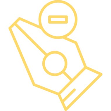 Ataç simgesi. Beyaz arkaplanda izole edilmiş web tasarımı için ataç vektör simgesi taslağı