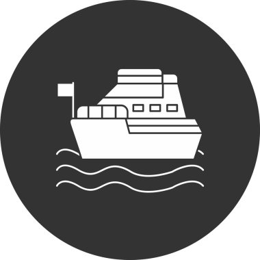 tekne web simgesi vektör illüstrasyonu