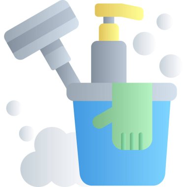 Temizlik aletleriyle dolu kova, temizlik servisi