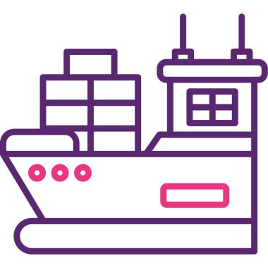 Gemi. Web simgesi basit illüstrasyon