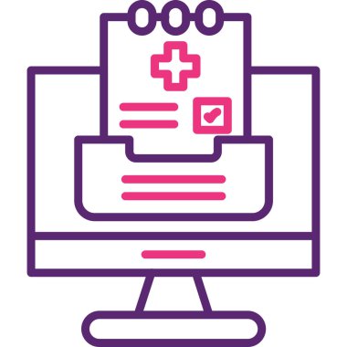 dizüstü bilgisayar simgesi, vektör illüstrasyonu