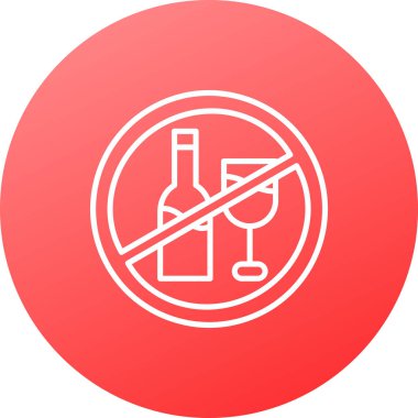 Şarap kadehi simgesi yok, vektör illüstrasyonu