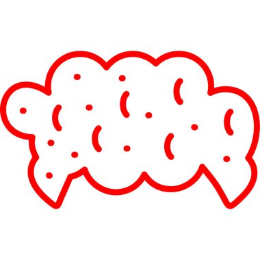 çizgi film doodle duman bulutu