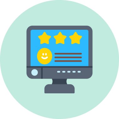 Geri bildirim derecelendirme simgesi, modern vektör illüstrasyonu