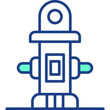 Mavi ve beyaz bir ikonun vektör illüstrasyonu