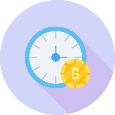 Saat parası finans simgesi - yönetim kategorisi