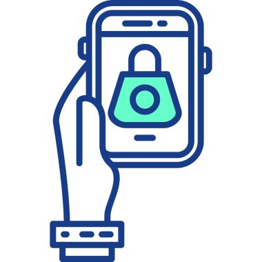 Smartphone Simgesi, vektör illüstrasyonu