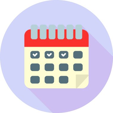 Takvim. Web simgesi basit illüstrasyon