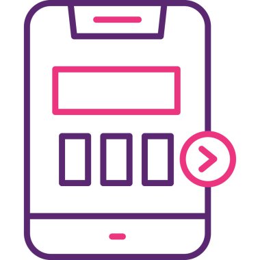 Cep telefonu simgesi, vektör illüstrasyonu