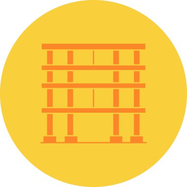 Bina inşaat evi simgesi beyaz arkaplanda izole edilmiş düz stil