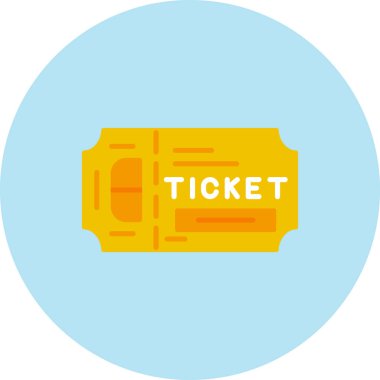 Bilet. Web simgesi basit illüstrasyon