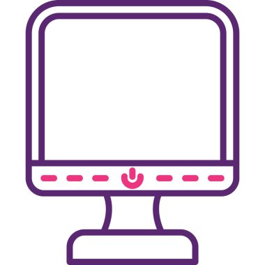 Bilgisayar. Web simgesi basit illüstrasyon