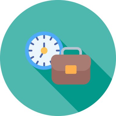 Çalışma zamanı web simgesi, vektör illüstrasyonu