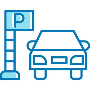park simgesi vektör illüstrasyonu