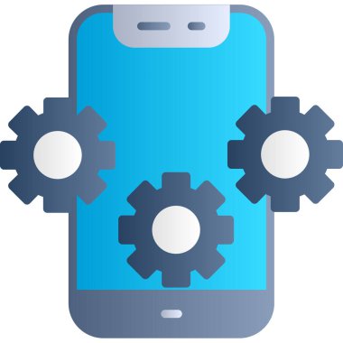 Akıllı telefon ayarları vektör simgesi. düz simge