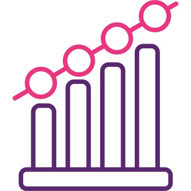 çubuk grafik simgesi, vektör çizimi