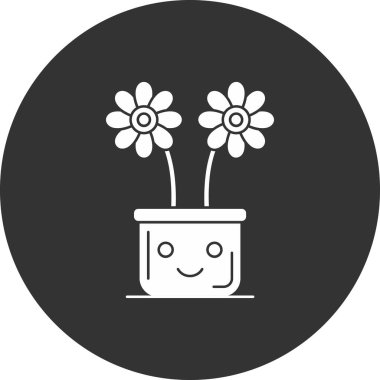 çiçek simgesi vektör illüstrasyonu