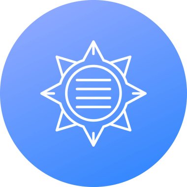 Eşsiz Güneş Vektörü Kabartma Simgesi