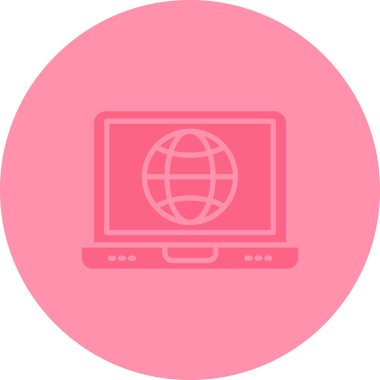 Bilgisayar. Web simgesi basit illüstrasyon