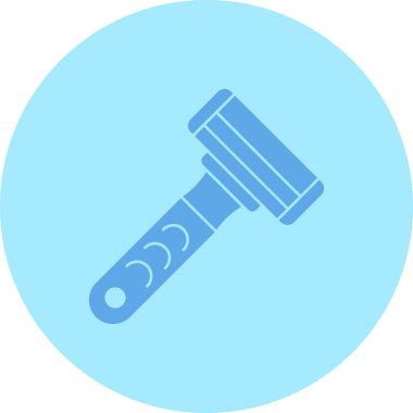 Mavi ve kırmızı yuvarlak simgenin vektör çizimi