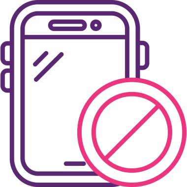 mobil simge yok, vektör illüstrasyonu