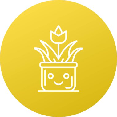 Çiçek simgesinin vektör illüstrasyonu