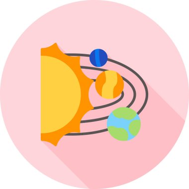 Gezegen ikonu vektör illüstrasyonu