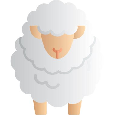 Koyun ikonu vektör illüstrasyonu