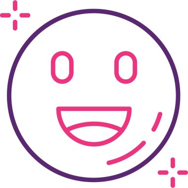 Gülümseme simgesi, vektör illüstrasyonu