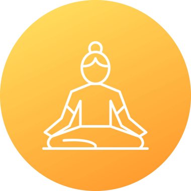 yoga simgesi vektör illüstrasyonu