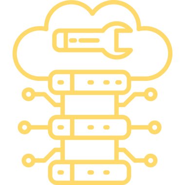 Bulut hesaplama teknolojisi vektör çizimi