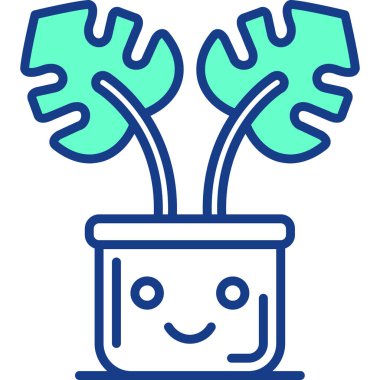 Bitki. Web simgesi basit illüstrasyon