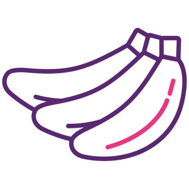 muz ağı simgesi basit illüstrasyon