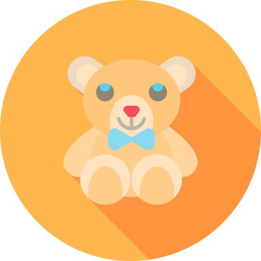 Oyuncak ayı. Web simgesi basit illüstrasyon