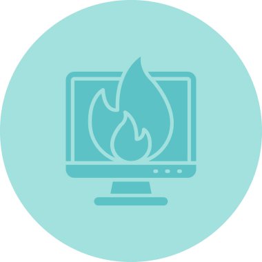 ateş vektörü simgesi web, mobil ve mobil için modern ince çizgi illüstrasyonu