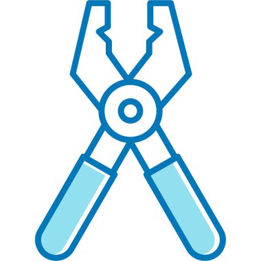 Makas. Web simgesi basit illüstrasyon