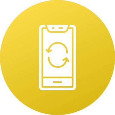 Mobil Vektör Kabartma Simgesi Tasarımı