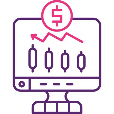 grafik simgesi, vektör illüstrasyonlu bilgisayar