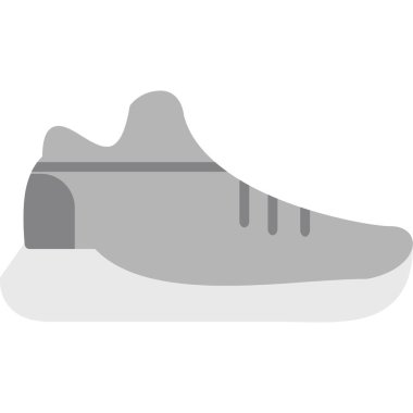 spor ayakkabıları düz vektör simgesi