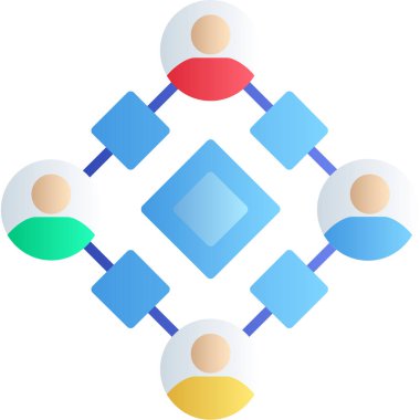 iş yönetimi vektör simgesi düz biçimli