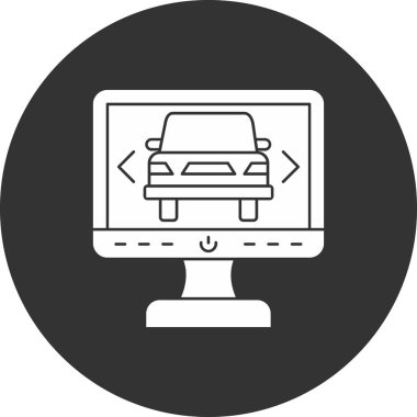 araba simgesi vektör illüstrasyonu