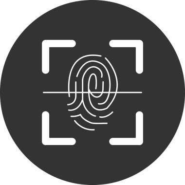 Parmak izi simgesinin vektör illüstrasyonu