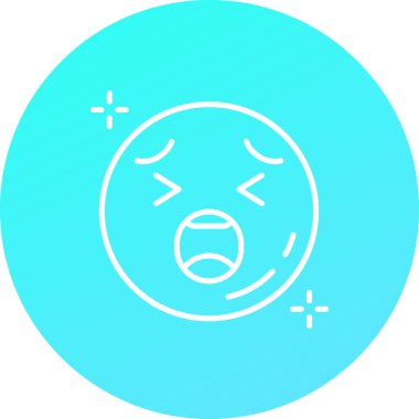 Bir yüz simgesinin vektör illüstrasyonu