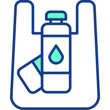 su şişesi simge vektör çizim