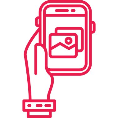 Akıllı telefon simgesinin vektör illüstrasyonu