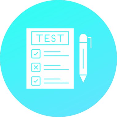 test simgesi, vektör illüstrasyonu