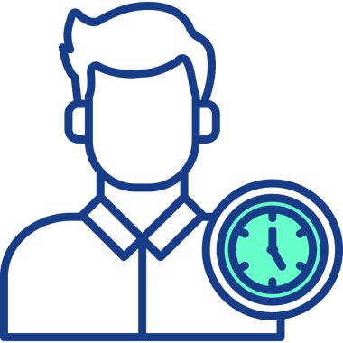 Saat zaman simgesi. Basit tasarım