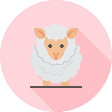 Şeffaf bir arkaplanda koyun vektör çizimi. Düz kaliteli semboller. kavram ve grafik tasarımı için vektör çizgisi düz simgesi.