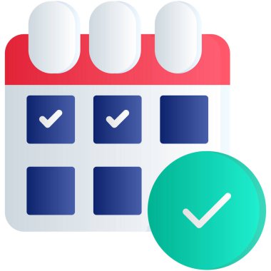 Takvim simgesi. vektör illüstrasyonu