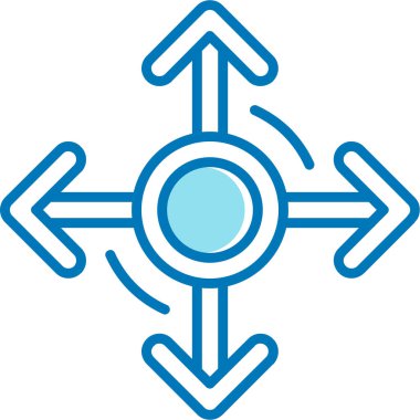 Mavi bir haçın vektör illüstrasyonu